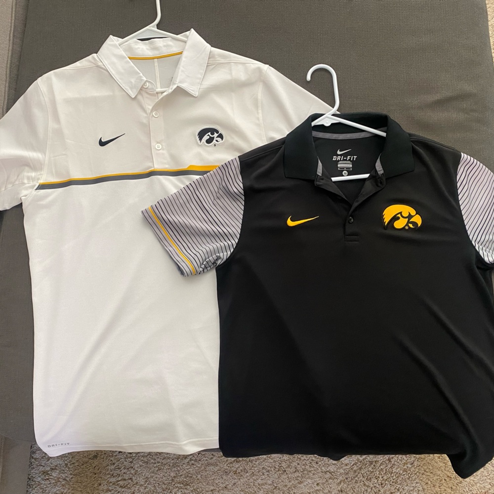 2 Nike Iowa Hawkeyes polos